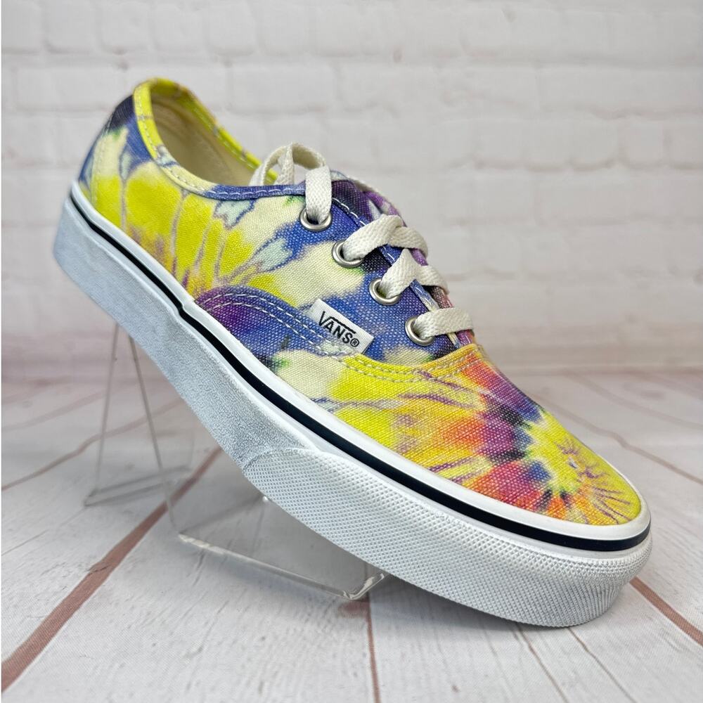 Vans Authentic Washed Tie Dye Low Top Canvas Sneakers Men’s Sz 5/Women’s Sz 6.5